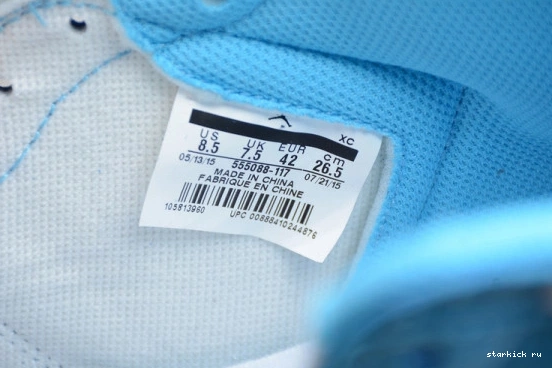 UNC Retro 1 Jordan 555088-117  555088-117 0921